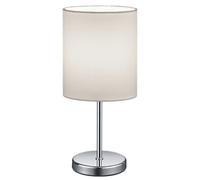 Table Light Silver Jerry Chrome White Fabric Shade Trio R50491001