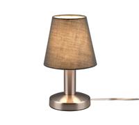 Table Light Silver Mats II LED Matt Nickel With Grey Shade Trio 599700142