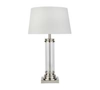 Table Light Silver Pedestal Satin Searchlight 5141SS