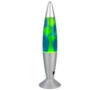 Table Light Silver Vesuv LED Lava Lamp Titanium Green Blobs Trio R50079116
