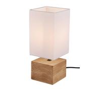 Table Light Wood Woody Natural White Shade E14 Square Trio R50171030