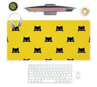 Table Mat Black Cat Paws Large Long Mouse Pad Big Non-Slip for Office and Home Desk Cover Protector Decor Game Mat Keyboard Computer Gaming Accessories (80 X 40 Cm)