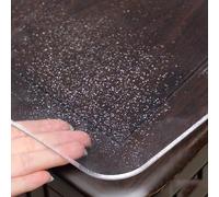 Table Mat PVC Oil Proof,Tablecloths Frosted Transparent,Clear Table Protector Cover Waterproof,Tablecover Wipeable,Desk Pad for Kitchen Office and Dining Table,Customized (3mm,90x210cm)