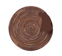 Table Mats Round Placemat Table Woven Individual Placemats for Non-Slip Kitchen Tableware Drink Cup Coaster Hoilday Decoration(Mixed Brown,11cm)