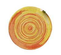 Table Mats Round Placemat Table Woven Individual Placemats for Non-Slip Kitchen Tableware Drink Cup Coaster Hoilday Decoration(Mixed Yellow,38cm)