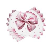 Table Mats Set of 4 Washable Pink Plaid Bow Placemats Heat Resistant Dining Place Mats 45x30cm Holiday Party Decor