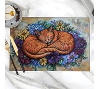 Table Mats Set Of 8 Cat Durable, Stain-Resistant, Machine Washable & Reusable Place Mats For Table, For Parties, Holiday Decor And Everyday Use