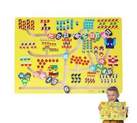 Table Maze Game - Early Educational Activity in Wood - Maze Table Game Colour Matching - for Classroom Living Room Children Preschool and 3 Years Old