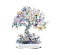 Table Memorial Sign - 20cm Tree Ornament, Acrylic Mourning , Inspirational Home Accent | Stylish Sympathy Desk Display Stand for Living Room, Bedroom,