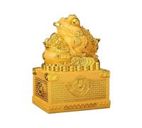 Table Money Frog Statue Feng Shui Wealth Fortune Toad Tabletop Decorative Ornaments for Office Home Buddha Decoration (Size : S)
