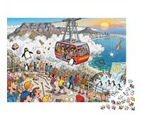 Table Mountain Cable Car Calamity Wooden Jigsaw Puzzle Waterproof 1000 Piece Puzzles for Adults Colourful Home Decoration