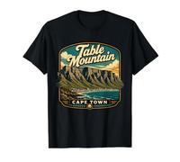Table Mountain Cape Town Trip to South Africa Travel Value Graphic T-Shirt, Men, Black, L