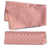 Table Napkins Cloth 12 Pack Of Raw Edged Solid Color Cotton Napkins for Weddings Birthday Parties and Dinners Apricot Color 45 * 45cm