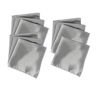 Table Napkins,Cloth Napkins 10pcs 30x30cm Table Napkin Square Satin Cloth Soft Pocket Handkerchief For Wedding Birthday Party(Light Grey)