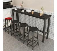 Table Narrow Long High Table,High Counter Bar Table Set - Rectangular Wood Table with Stools, Space-Saving Design for Kitchen & Cafe, Perfect for Small Spaces, Stylish & Functional