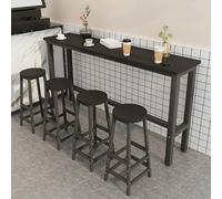 Table Narrow Long High Table,Narrow Rectangular Bar Table Set - High Wooden Counter Height Table with Stools for Kitchen & Cafe, Perfect for Small Spaces, Stylish Dining Furniture