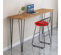 Table Narrow Long High Table,Narrow Solid Wood Bar Height Table - Stylish Live Edge Design, High Counter for Kitchen Dining, Spacious Top for Gathering & Entertaining, Durable & Modern