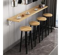 Table Narrow Long High Table,Space-Saving Folding Wall-Mounted Dining Table - Multifunctional Desk for Small Spaces, Ideal for Kitchen, Restaurant, or Milk Tea Shop - Easy to Fold and Simple