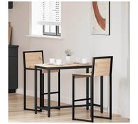 Table Engineered Wood and Steel Rectangular Work Modern Furniture Frame vidaXL