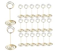 Table Number Holders 20Pcs 3.3x1.6" Metal Elegant Decorative Gold Place Card Holders Round for Wedding, Meeting, Banquet