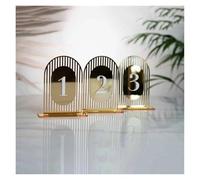 Table Number Holders Gold Mirror Table Number Arch Table Numbers Gateway Table Number Double-layered Table Number Wedding Party Table Decor(White,Table 1-10)