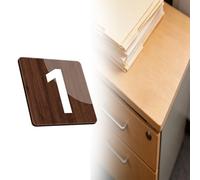 Table Number Plate Square & Round, 1-10 1-30 1-100 1-500 Engraved Numbers ID Discs For Restaurant, Cabinet System Identifier With Self-adhesive Backing(A-1-15 D 8 CM)