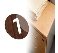 Table Number Plate Square & Round, 1-10 1-30 1-100 1-500 Engraved Numbers ID Discs For Restaurant, Cabinet System Identifier With Self-adhesive Backing(B-1-15 D 5 CM)