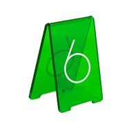 Table Number Signs And Place Cards For Restaurant Table, Acrylic Tent Table Numbers Stackable Restaurant Number Plate, For Weddings Cafes Conference Lectures(Size:1-6,Color:Green)