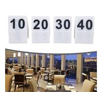 Table Number Signs for Events 20/40 Acrylic Table Tent Signage with Bold Black Numbers for Quick Service Restaurants (yellow)