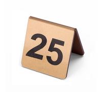 Table Numbers 1-10 Restaurant，Acrylic Gold Tent Style Table Numbers 1-10/25/50 Restaurant Number Plate Reserved Seating Plate, Wedding Birthday Marriage Party Supplies(2.3"×2.3"×1.9") (Color : Gold,