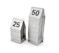 Table Numbers 1-10 Restaurant，Stainless Steel Tent Style Table Numbers 1-10/25/50/100 Restaurant Digital Number Plate Tabletop Number Stackable, Wedding Birthday Marriage Party Supplies (Size : 1 to