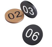 Table Numbers 1-100 Restaurant, Acrylic Round Locker Number Tag, Door Sign House Number Room Number, Number Plate Digital Label Self-Adhesive Anti-Fading Waterproof Label, Black Cards(5cm black,11-20)