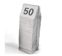 Table Numbers 1 50 50 100 Tent Style, Double Side Numbered Table Signs Place Cards for Banquets Party Wedding Reception Restaurant Tabletop Reserved, V Shape Stands/Holders(Numbers 1 to 50)