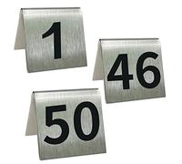 Table Numbers 1-50 Stainless Steel Metal Tent Style Table Number 2"X2"