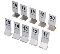 table numbers, Stackable Table Number Cards, Stainless Steel Restaurant Table Numbers, For Party Banquets Service Evidence Markers Supplies(1 to 25)