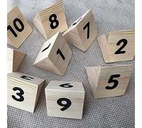 Table Numbers, Wood Restaurant Place Number Plate, Suitable For Wedding, Party, Event Or Catedecorations, 50X60Mm/1 To 40(1 To 30)