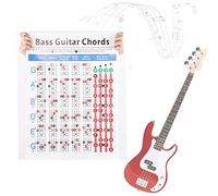 Table of Bass Guitar Chords 4 Strings Beginner Finger Practitioner Accessories of Music Instruments Coated Guitar Chord Fingering Chart Chart Practice Chart