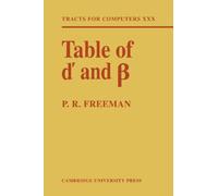 Table of d' and ß