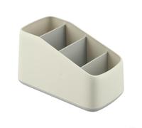 Table Organizer Storage Box with 4 Sections for TV Remote Controls and Small Items, Designed to Maintain an Organized and Tidy Desktop Area (gray)