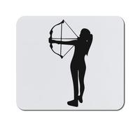 Table Pad Silhouette Female Archer Bow Arrow International Games Desk Pad