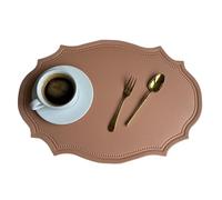 Table Place Mats 1/4/6PCS Shaped PU Placemat Set Kitchen Dining Table Pad Black Pink Green Place Mat Tableware Cafe(Color7,30x43cm 4pcs)