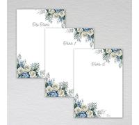 Table Plan Cards for Weddings & Party Reception Layouts/Blank Make Your Own Seating Arrangements with Individual A6 Planners: Dusty Blue Table Seating Plan Cards (Pack of 21 Without Envelopes)
