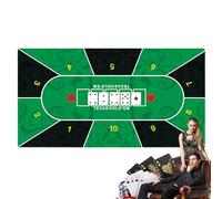 Table Poker Mat, Texas Poker Mat,Rubber Table Game Mat - Washer Games in Texas Board Game Rooms, Evenings and Meeting Friends