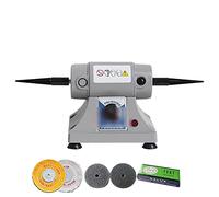 Table Polishers, Double-Head Cloth Wheel Machine Desktop Polishing Machine Small Grinding Machine Adjustable Speed Metal Jewelry Wenwan Rust Removal Tool(KIT1)