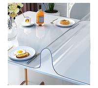 Table Protector 1.5mm Clear PVC Wipeable Clean Table Cloth Cover Waterproof Tablecloth for Home Kitchen 23.6 * 59 Inch (Transparent, 60 * 150cm)