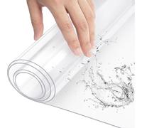 Table Protector 30 x 151 cm Transparent Waterproof Clear Table Protector Clear Plastic for Kitchen Office and Dining, Rounded Corners