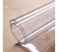 Table Protector Clear PVC Wipeable Clean Table Cloth Cover Waterproof Tablecloth for Home Kitchen Clear 2mm,46x86in(116.84x218.44cm)