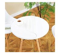 Table Protector Odorless PVCRound Clear Table Cloth 1.5mm, 2mm Soft Glass Table Mat Transparent Waterproof Tablecloth Crystal Plate Coffee Table Mat ALGFree(1.5mm,135cm Circle)