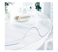 Table Protector Round PVC Office Chair Mat Transparent Soft Plastic Glass 1.5mm, 2mm, 3mm Waterproof Oil Crystal Plate Plastic Table Cloth Coffee Table Mat ALGFree(3mm,70cm Diameter Circle)