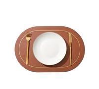 Table PU Leather Placemats Set Of 1/4/6pcs,Washable for Dining,Heat-Resistant Non-Slip Insulation Waterproof Place Mats for Kitchen Indoor Outdoor Party(Color7,1PCS 45x30CM)
